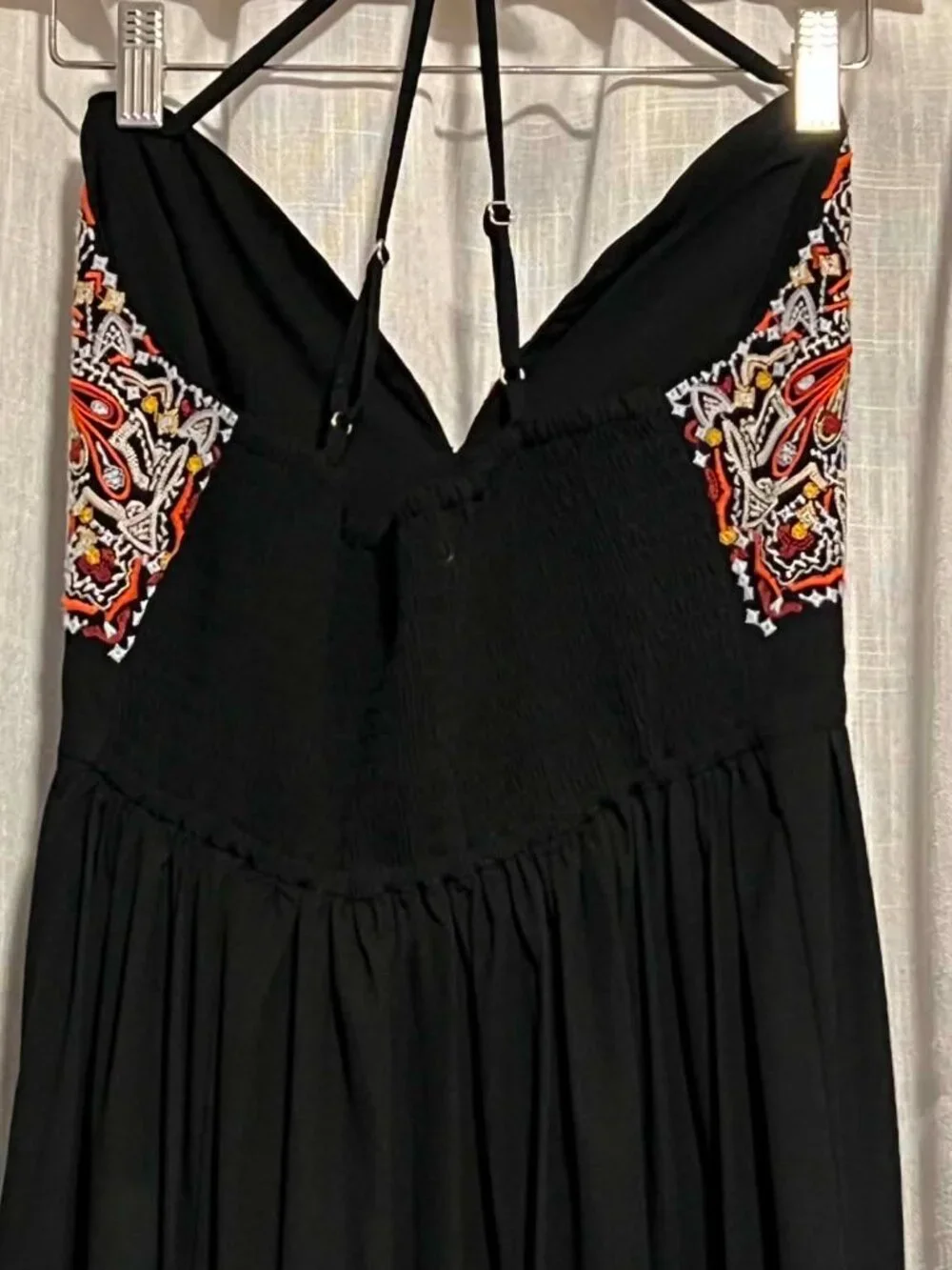 Abercrombie & Fitch Maxi Dress Spaghetti Straps Embroidered Size S